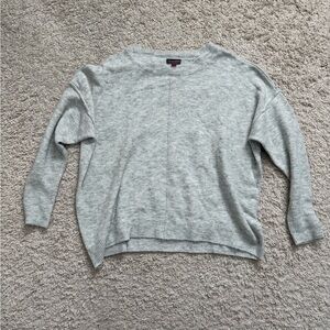 Slouchy Light Gray Women's Crew Neck Sweater